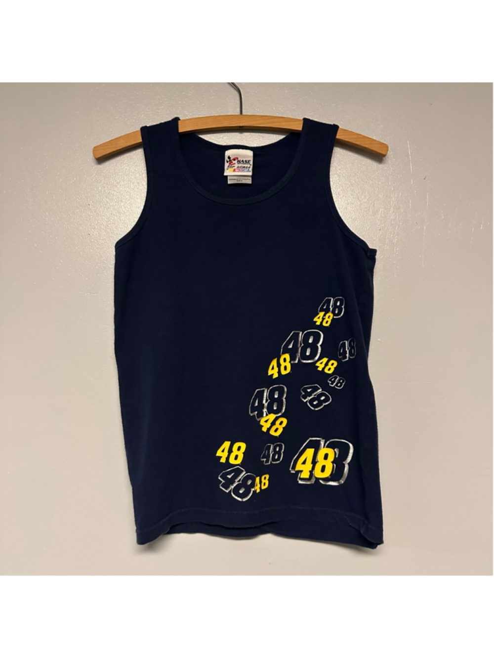 CHASE AUTHENTICS Navy NASCAR 48 Tank Top Women’s small Racing Jimmy Johnson
